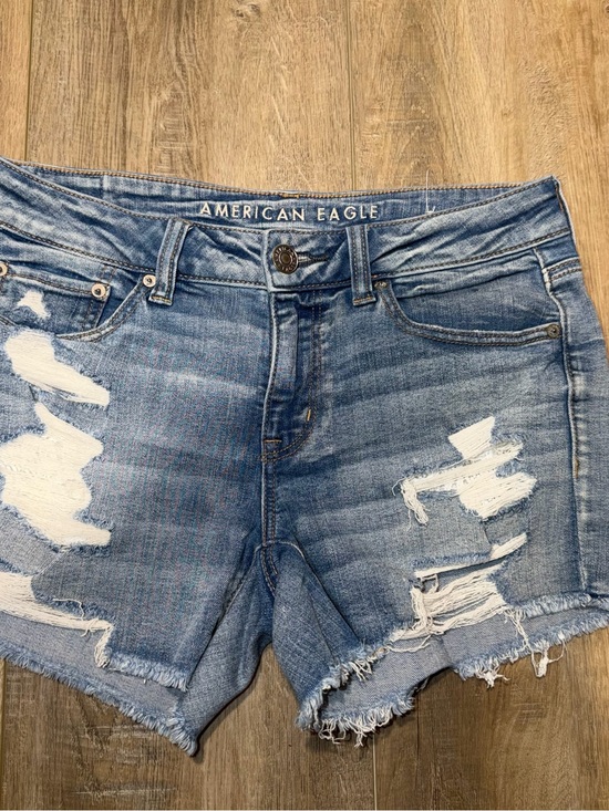 American Eagle Outfitters Pants - American Eagle Outfitters Light Blue Distressed Denim Shorts
